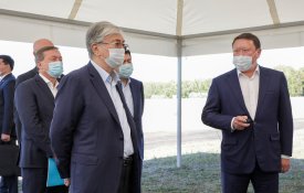 Глава государства ознакомился с ходом уборочной кампании в Северо-Казахстанской области