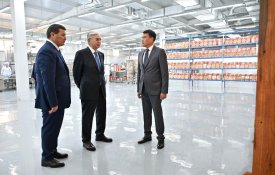 Глава государства посетил цех «Қызылорда-Нан»