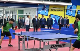 Касым-Жомарт Токаев посетил Центр настольного тенниса Касым-Жомарт Токаев посетил Центр настольного тенниса