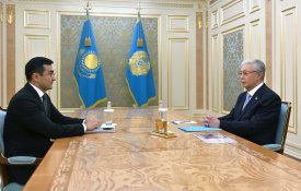 Глава государства принял председателя правления АО «Национальный инвестиционный холдинг «Байтерек» Рустама Карагойшина
