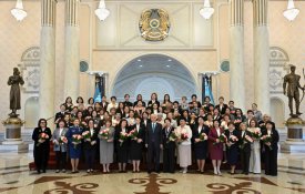 Глава государства выступил на торжественном мероприятии, посвященном Международному женскому дню