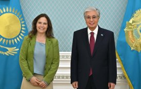 Глава государства принял председателя правления Восточного комитета германской экономики Катрину Клаас-Мюльхойзер