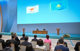 Президенты Казахстана и Кипра по итогам переговоров провели брифинг для представителей СМИ