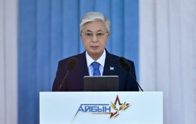 Глава государства выступил на ХІI международном военно-патриотическом сборе молодежи «Айбын»