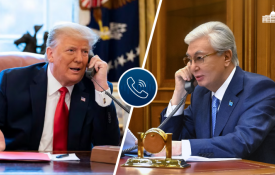 Глава государства провел телефонный разговор с Президентом США