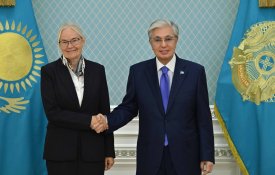 Глава государства принял президента Международной федерации настольного тенниса (ITTF) Петру Сёрлинг